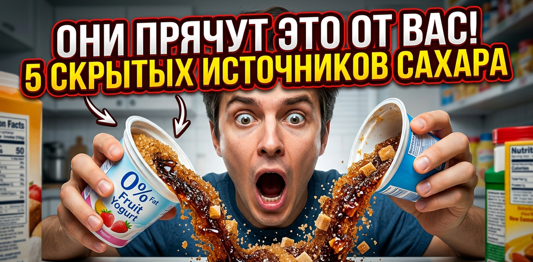 Пять скрытых источников сахара в продуктах, которые вы считаете абсолютно безопасными для здоровья