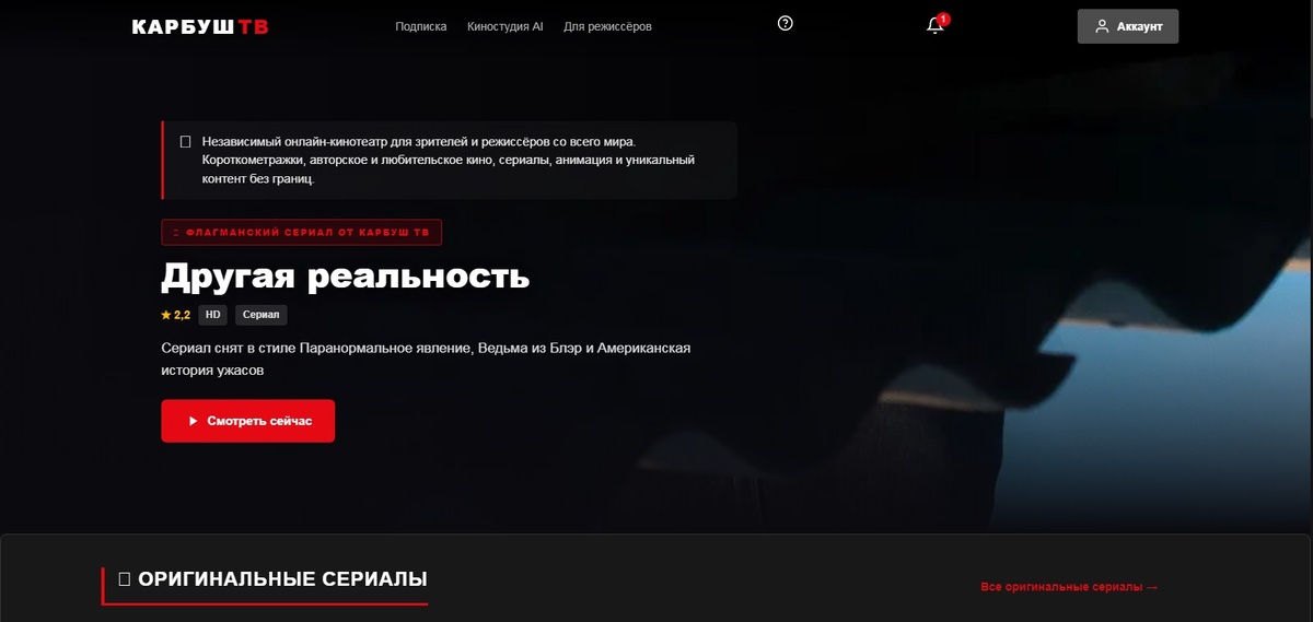 Главная страница моей платформы
