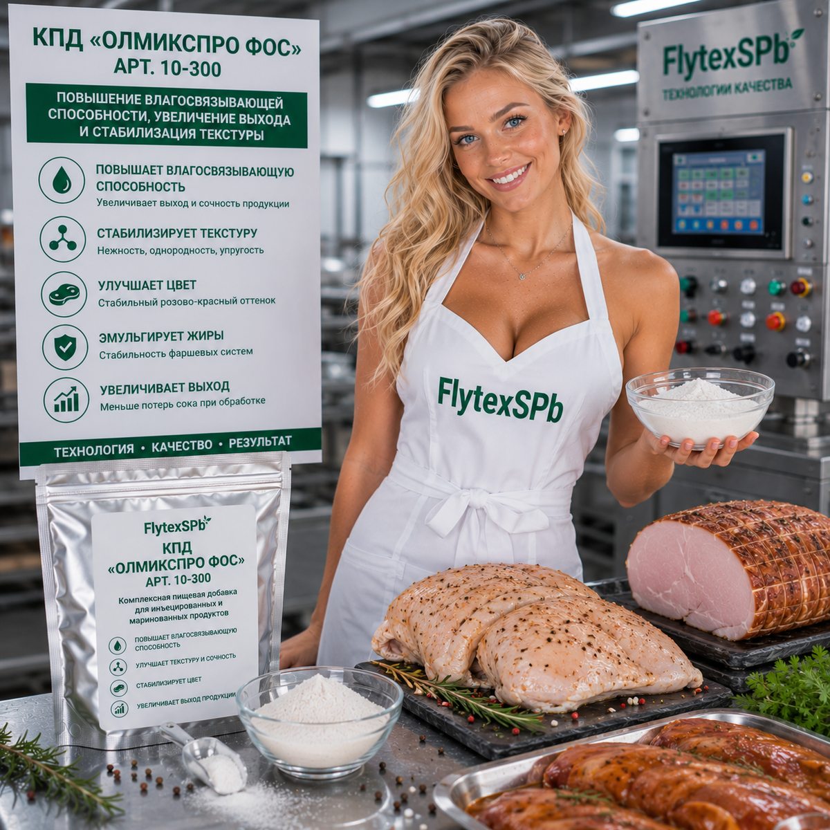 FlytexSPb - разработчик и поставщик комплексных пищевых добавок для мясопереработки