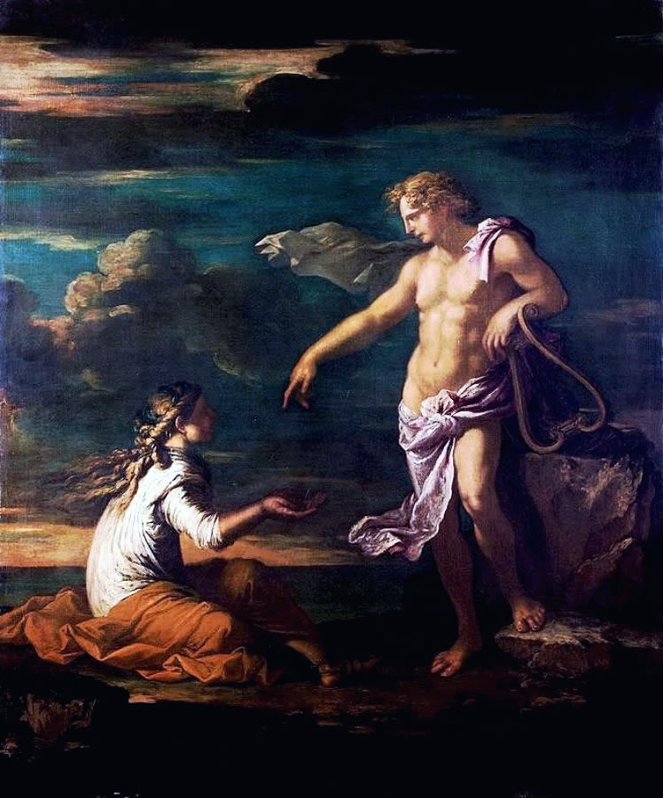 Сальватор Роза. Аполлон и Кумская Сивилла, ок. 1660. Частная коллекция