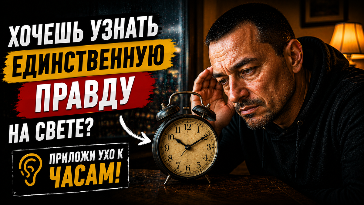 ⏳ Хочешь узнать единственную правду на свете? Просто приложи ухо к часам…