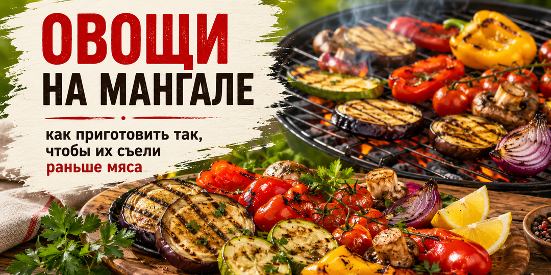 Овощи на мангале: как приготовить так, чтобы их съели раньше мяса