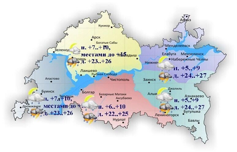    Погода 8 июня   Гидрометцентр Татарстана