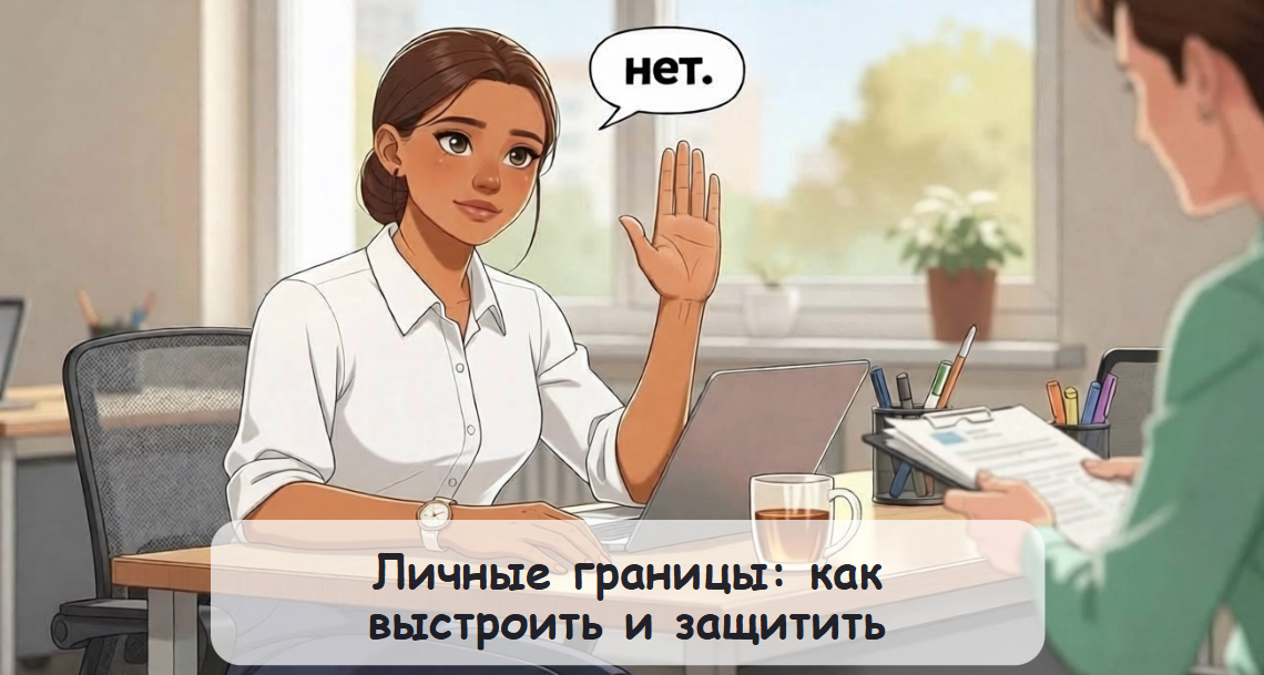 Обложка статьи "Личные границы: как выстроить и защитить". Авторское изображение