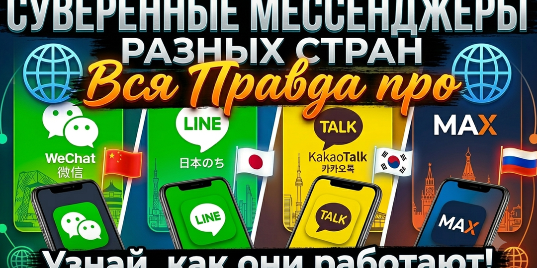 Суверенные мессенджеры разных стран: Вся правда про WeChat, LINE, KakaoTalk и MAX