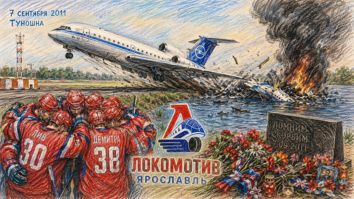 Иллюстрация. Последний рейс «Локомотива»: трагедия, потрясшая хоккейный мир.