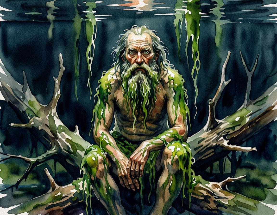 Водяной — хозяин рек и озёр. Художественная реконструкция по мотивам восточнославянских поверий