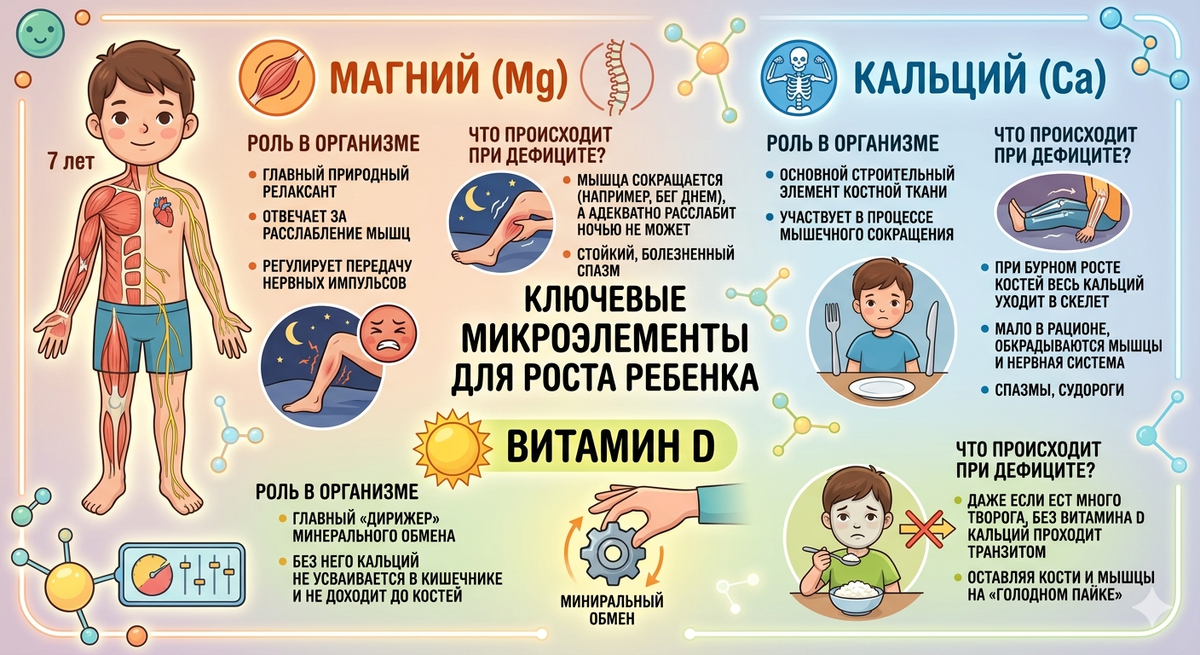 важные факторы роста и отсутствия судорог