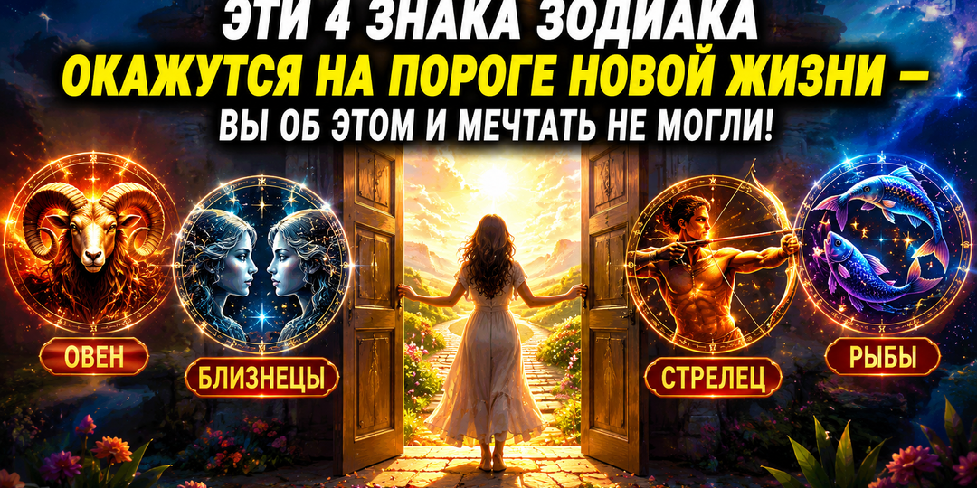 Эти 4 знака зодиака окажутся на пороге новой жизни — вы об этом и мечтать не могли!