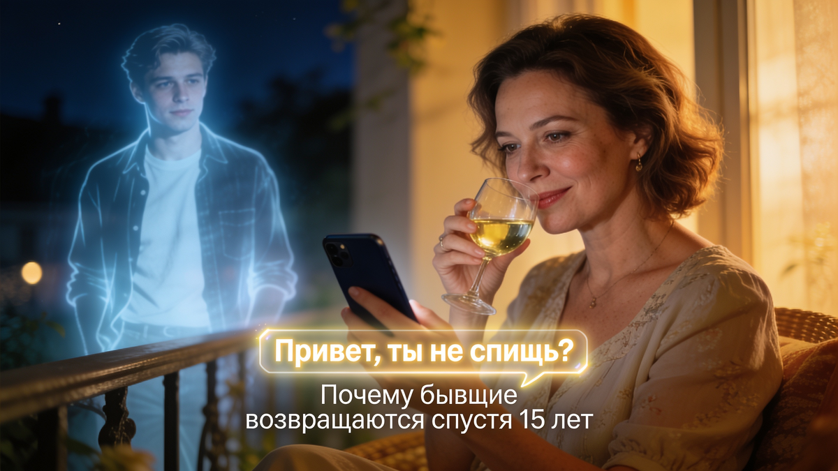 «Привет, ты не спишь?»: Почему бывшие выползают из прошлого спустя 15 лет именно тогда, когда у тебя всё наладилось