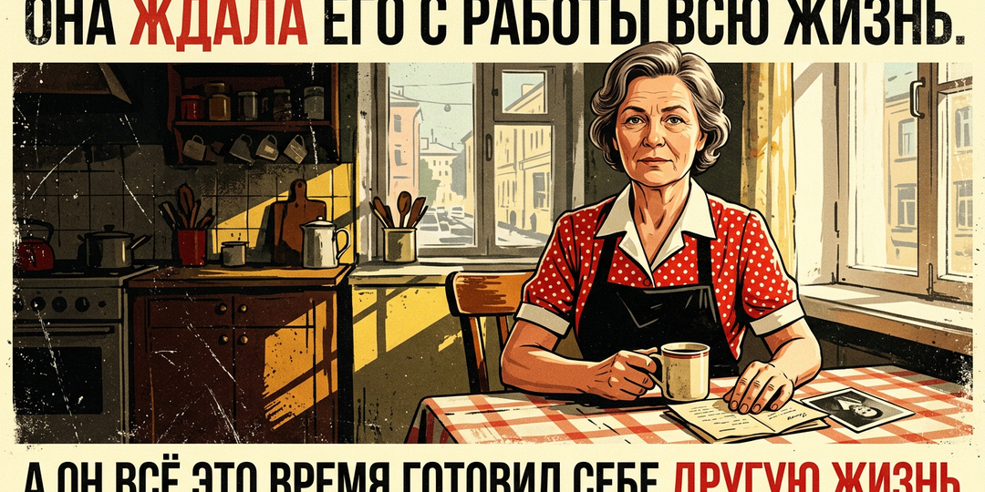 Она ждала его с работы всю жизнь. А он всё это время готовил себе другую жизнь