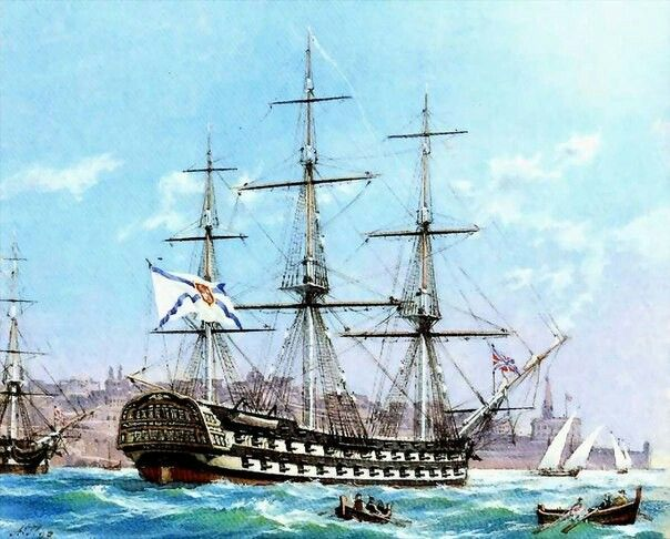 1826, 7 июня (26 мая по старому стилю): На Соломбальской верфи в Архангельске спущен на воду 74-пушечный парусный линейный корабль «Азов»