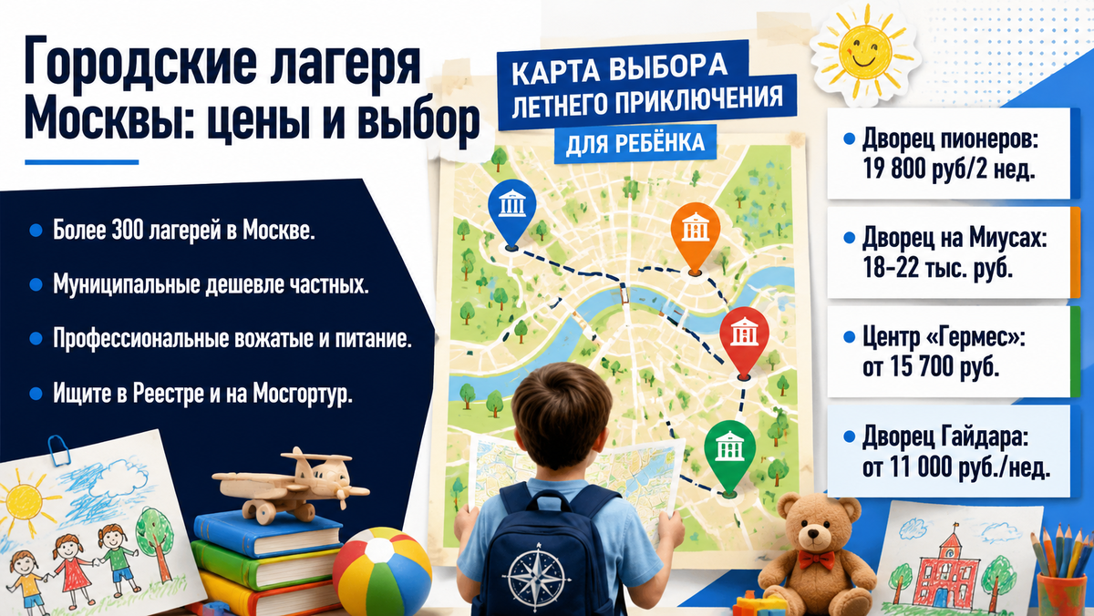 Городские лагеря Москвы: цены и выбор  📷
