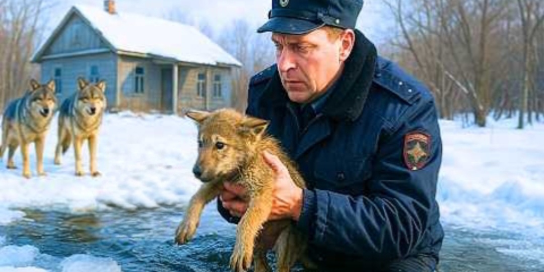 Участковый Андрей Ковалев спас щеночка, а он оказался волк. И отблагодарил когда это было необходимо больше всего