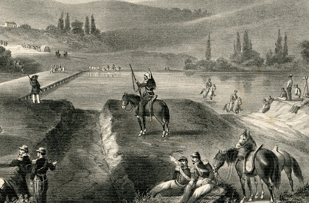 Вид речки Черной в Крыму, 1855 (неизвестный худож.; фото из интернета, здесь как иллюстрация)