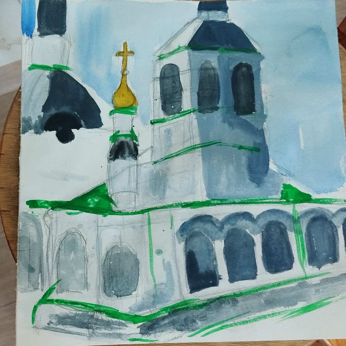 Один из последних работ на пленэрах.