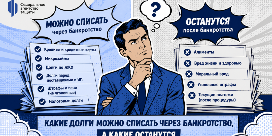 Какие долги можно списать через банкротство, а какие останутся