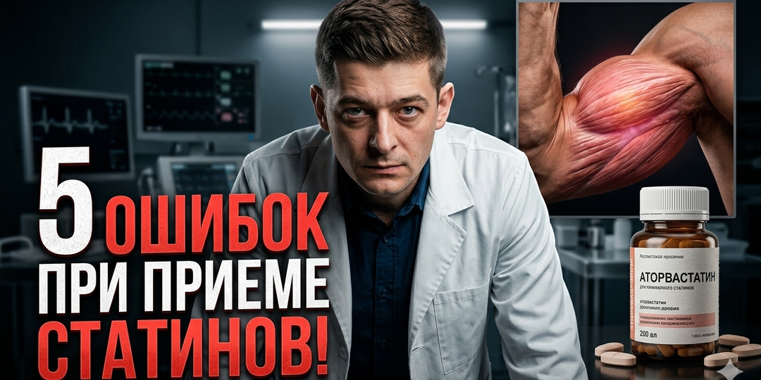 5 фатальных ошибок при приеме статинов, которые сводят всё лечение на нет и вредят организму