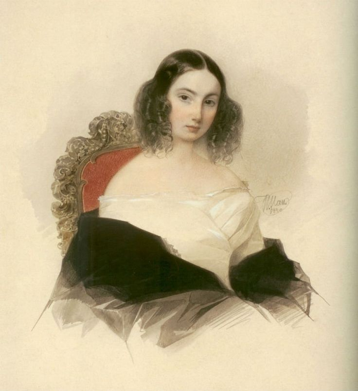 Портрет Марии. 1840 год. Художник Гау Владимир Иванович 