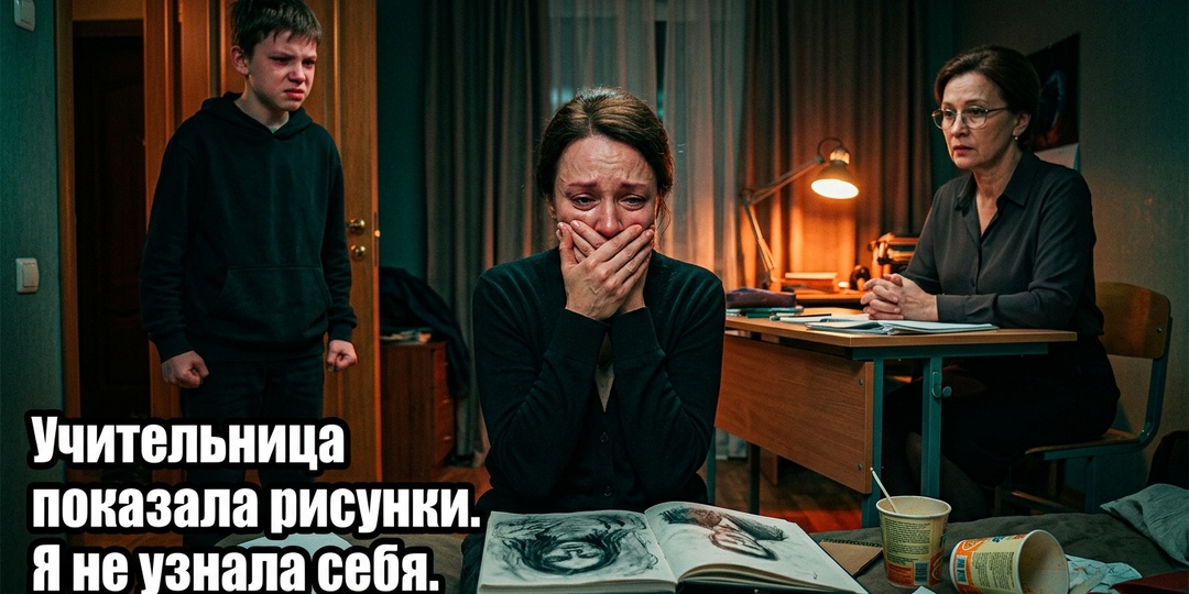 «Учительница показала рисунки сына. На них была я — без лица»