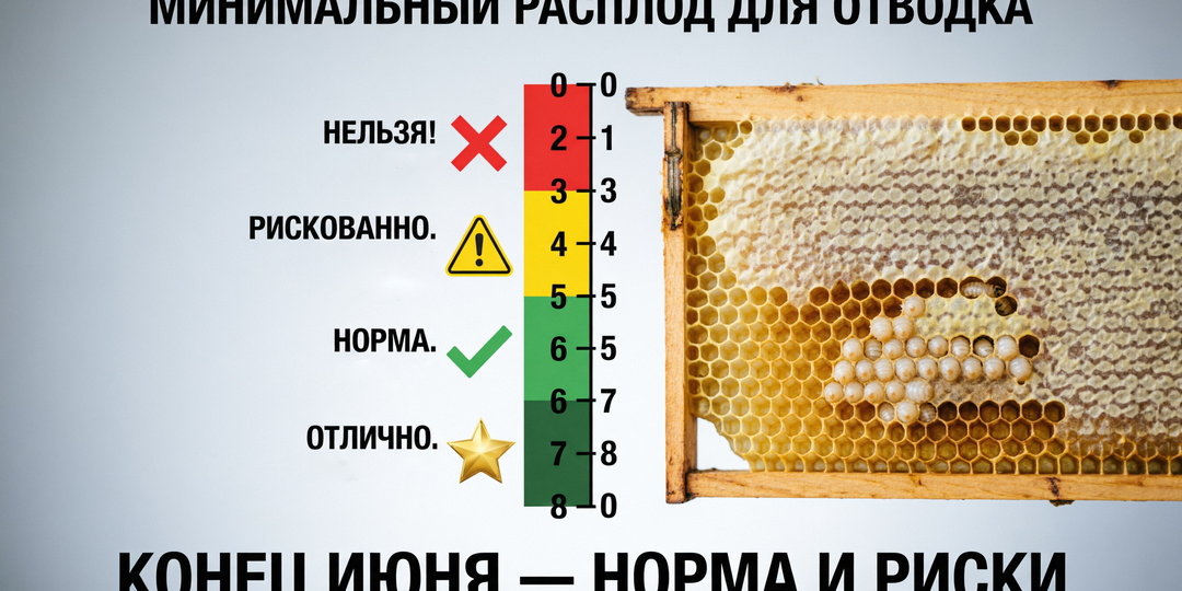 Какое минимальное количество расплода нужно для отводка в конце июня? Отвечает профессор Кашковский 📊🐝