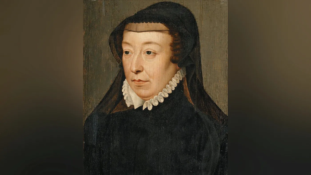 Екатерина Медичи. Портрет работы Франсуа Клуэ, 1559 г.