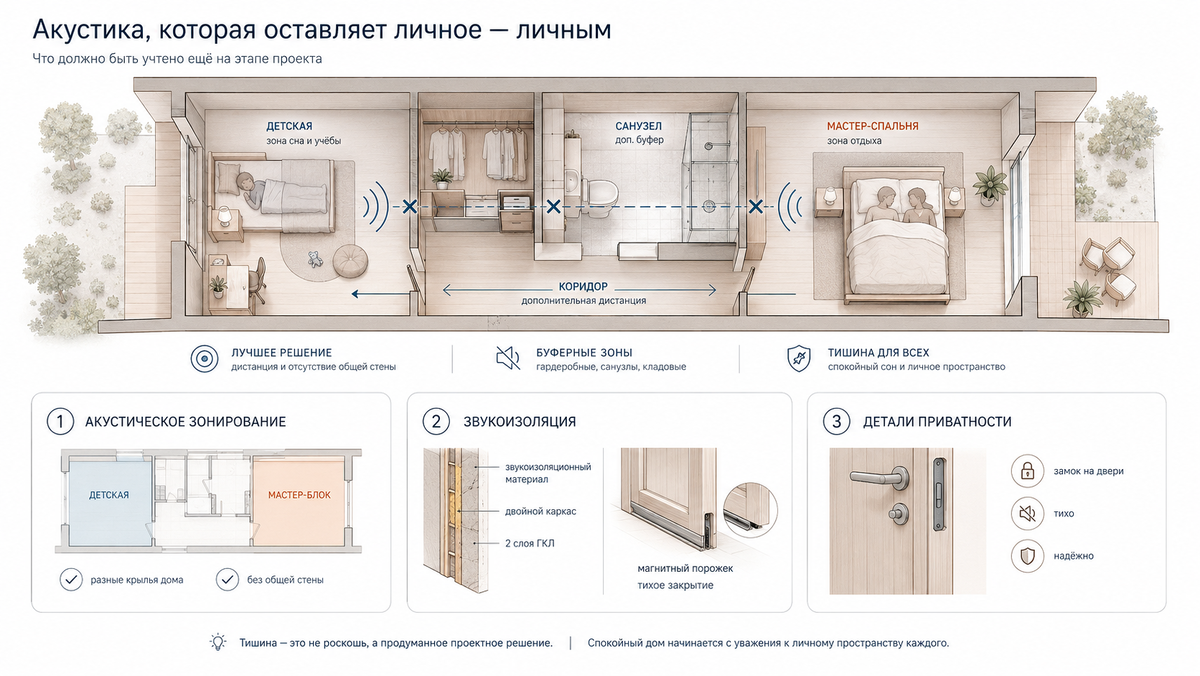 Акустика спальни и приватность
