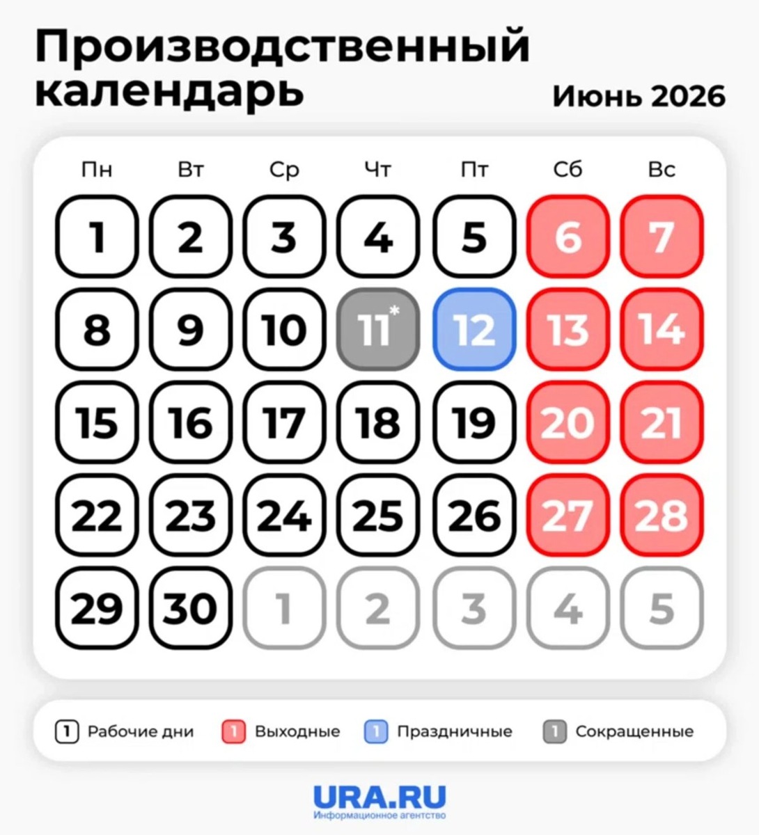    12 июня в 2026 году выпадает на пятницу