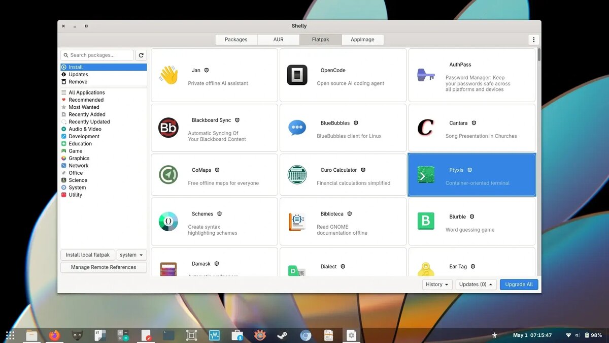 Обновление Shelly 2.2: Новый взгляд на графическое управление пакетами в Arch Linux