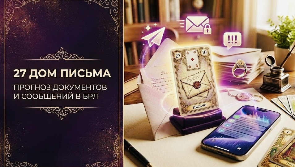 27 дом Письма. Прогноз извещений, документов, новостей в Сети и скрытого подтекста сообщений в Большом раскладе Ленорман.