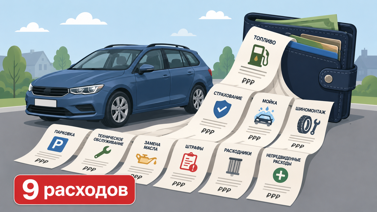 Сложил расходы на семейный автомобиль за месяц и понял, куда тихо уходят деньги