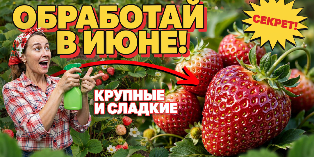 Вот Чем Нужно Обрабатывать Клубнику в Июне, чтобы Ягоды Были Крупными и Сладкими Всё Лето!