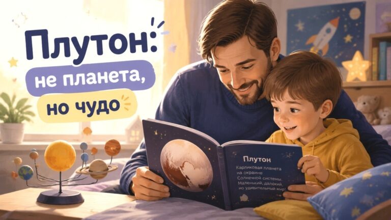    Иллюстрация к материалу: Почему Плутон перестали считать планетой: понятное объяснение для детей и родителей