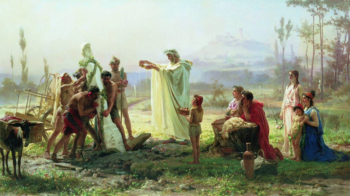 Фёдор Бронников. Освящение гермы, 1874. Государственная Третьяковская галерея, Москва