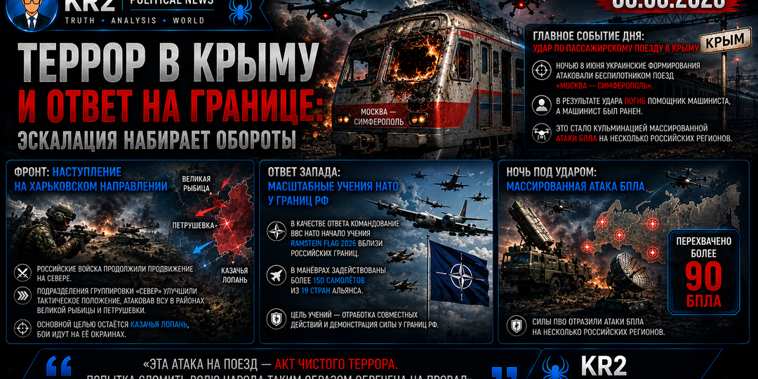 08.06.2026. — «Террор в Крыму и ответ на границе: эскалация набирает обороты»