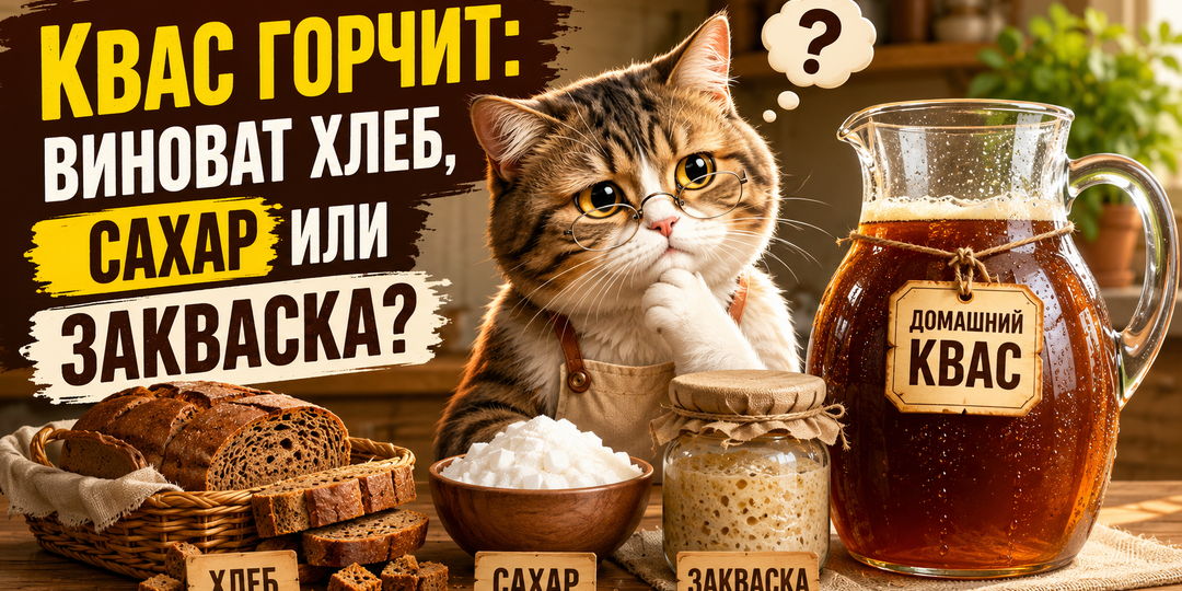 Квас горчит: виноват хлеб, сахар или закваска?