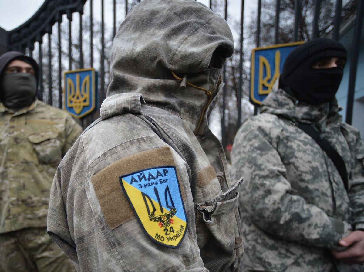    Бойцы батальона "Айдар" у здания Министерства обороны Украины в Киеве | © РИА Новости / Евгений Котенко