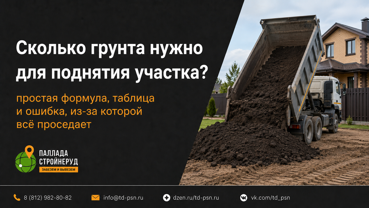 Сколько грунта нужно для поднятия участка