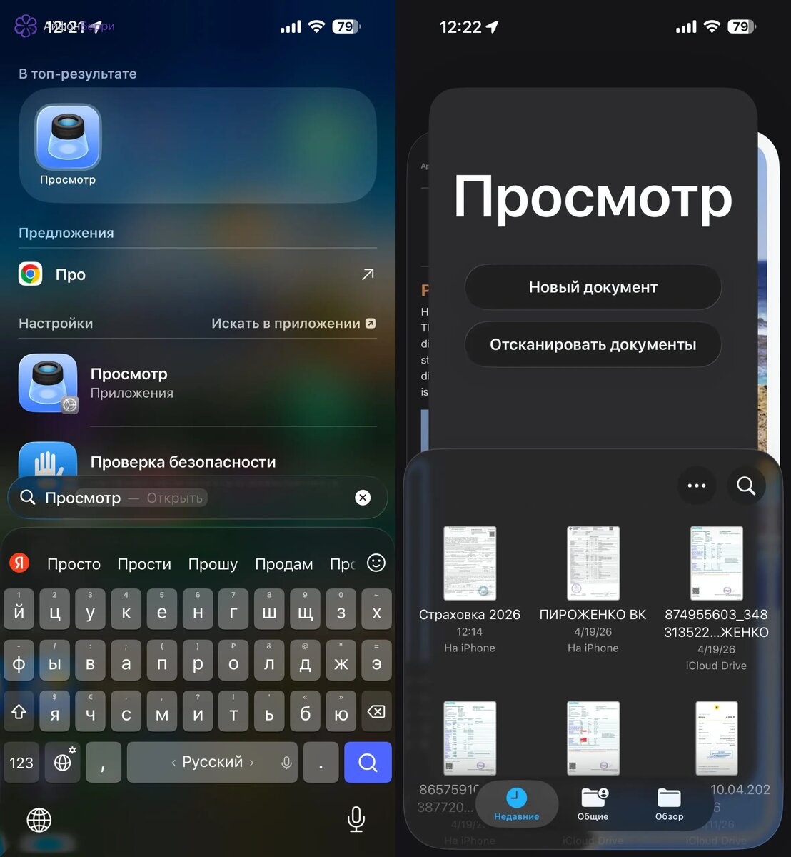 Приложение Просмотр можно открыть с домашнего экрана iPhone или через поиск после обновления
iOS 26.