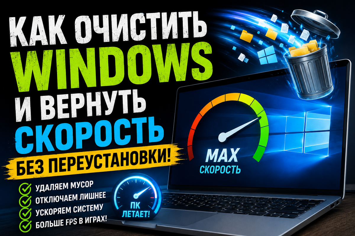 Как очистить Windows и вернуть скорость без переустановки