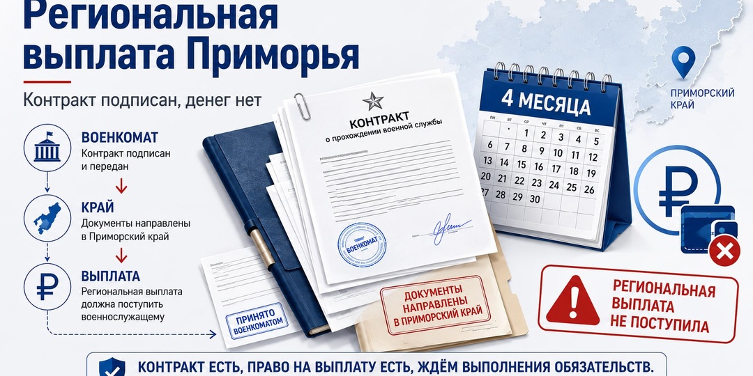 Контракт подписан, а региональная выплата Приморья не пришла
