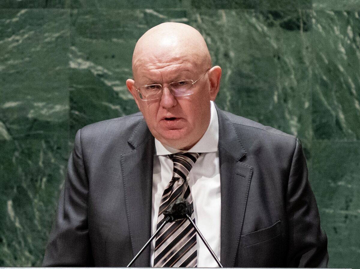    Постоянный представитель РФ при ООН Василий Небензя выступает на пленарном заседании Генеральной ассамблеи Организации Объединенных Наций в Нью-Йорке | © AP Photo / John Minchillo