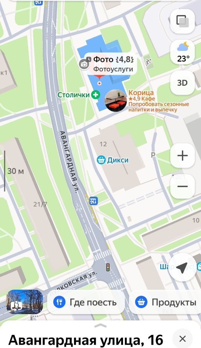 Скриншот Яндекс карты 