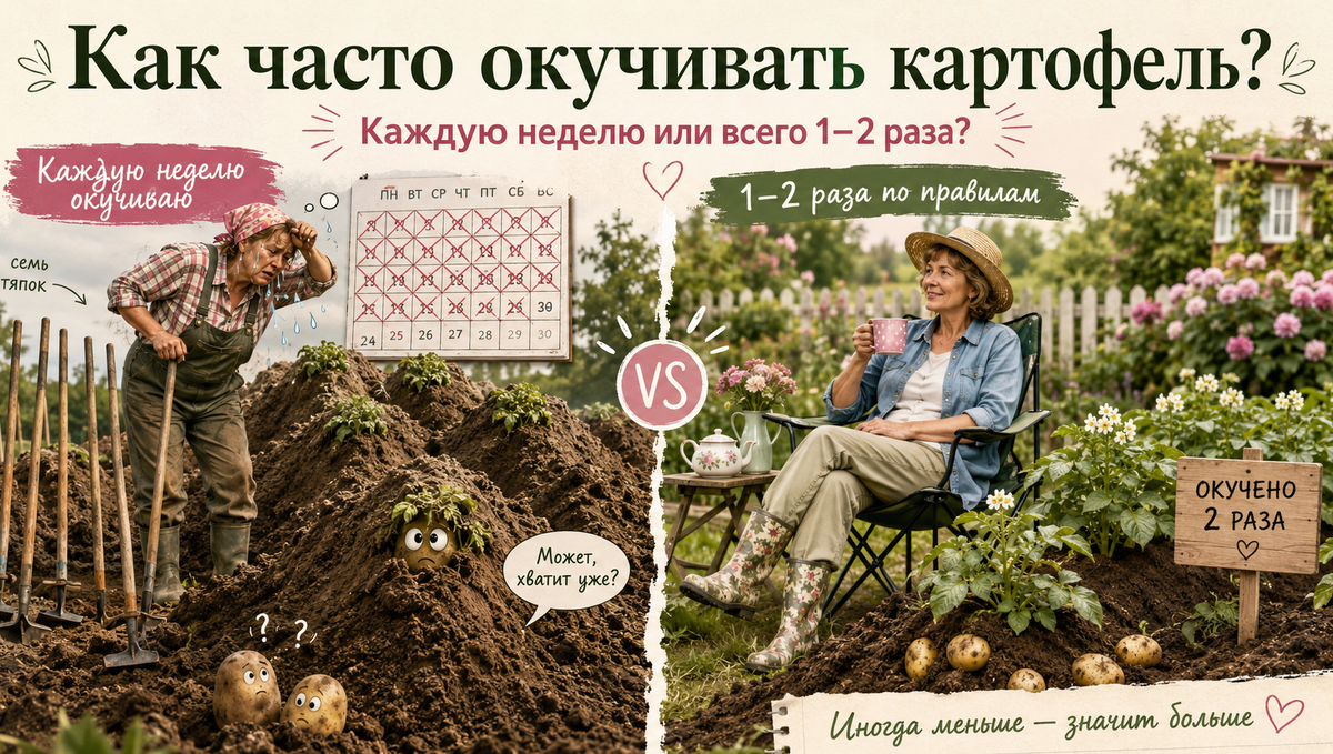 Окучивание картофеля