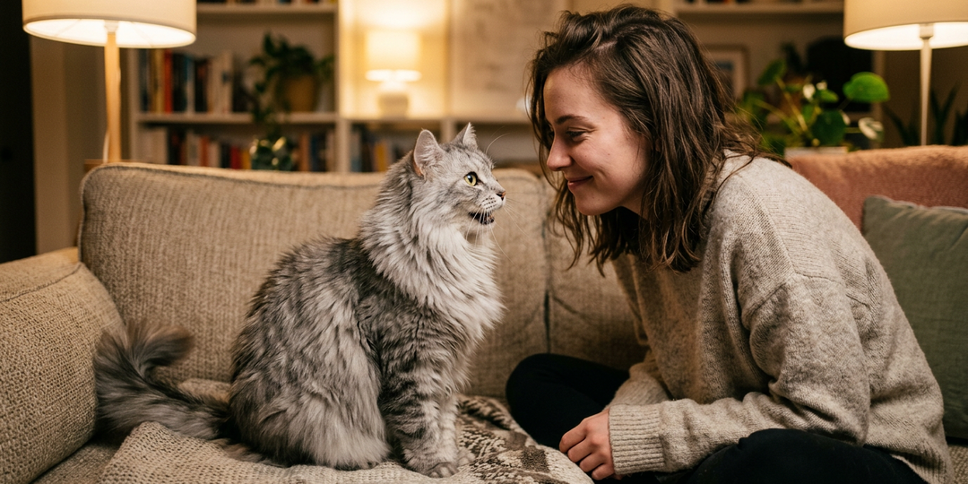 Кошка смотрит вам прямо в глаза и долго мяукает: что она хочет сказать