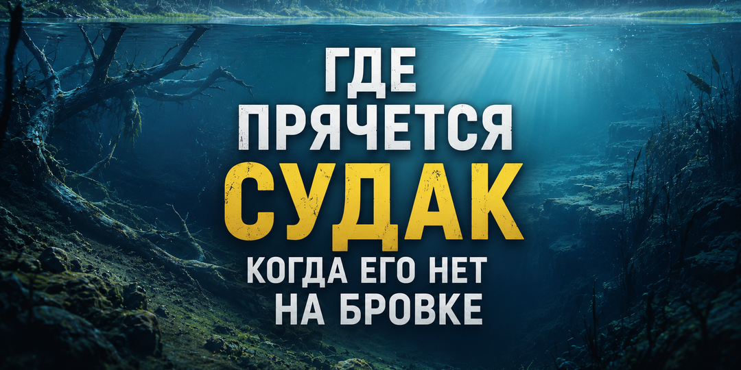 Где прячется судак, когда его нет на бровке