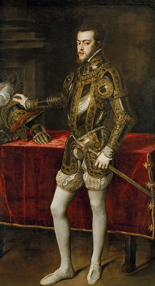 Тот самы портрет кисти Тициана. 1551 год. https://es.wikipedia.org/wiki/Felipe_II_de_Espa%C3%B1a