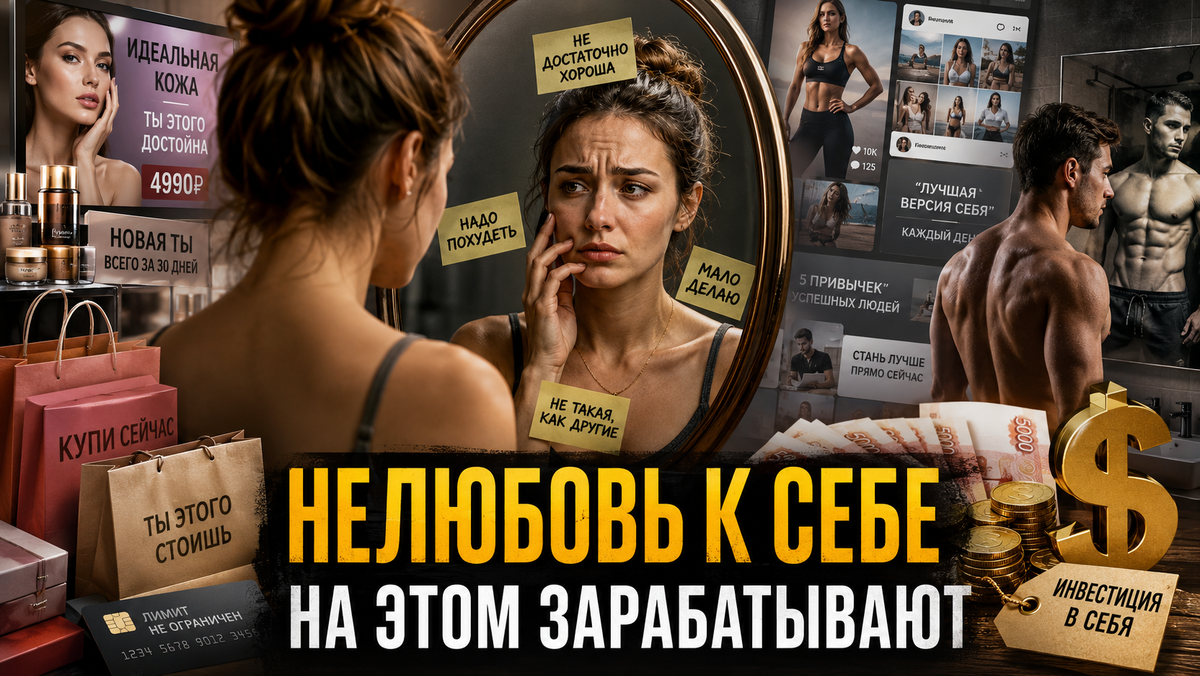 Нелюбовь к себе — это бизнес: кто зарабатывает на наших комплексах и чувстве вины