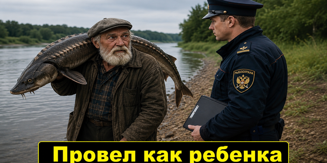 Поймал рыбинспектор браконьера с запрещённым осетром. Хотел выписать штраф, но дед его перехитрил