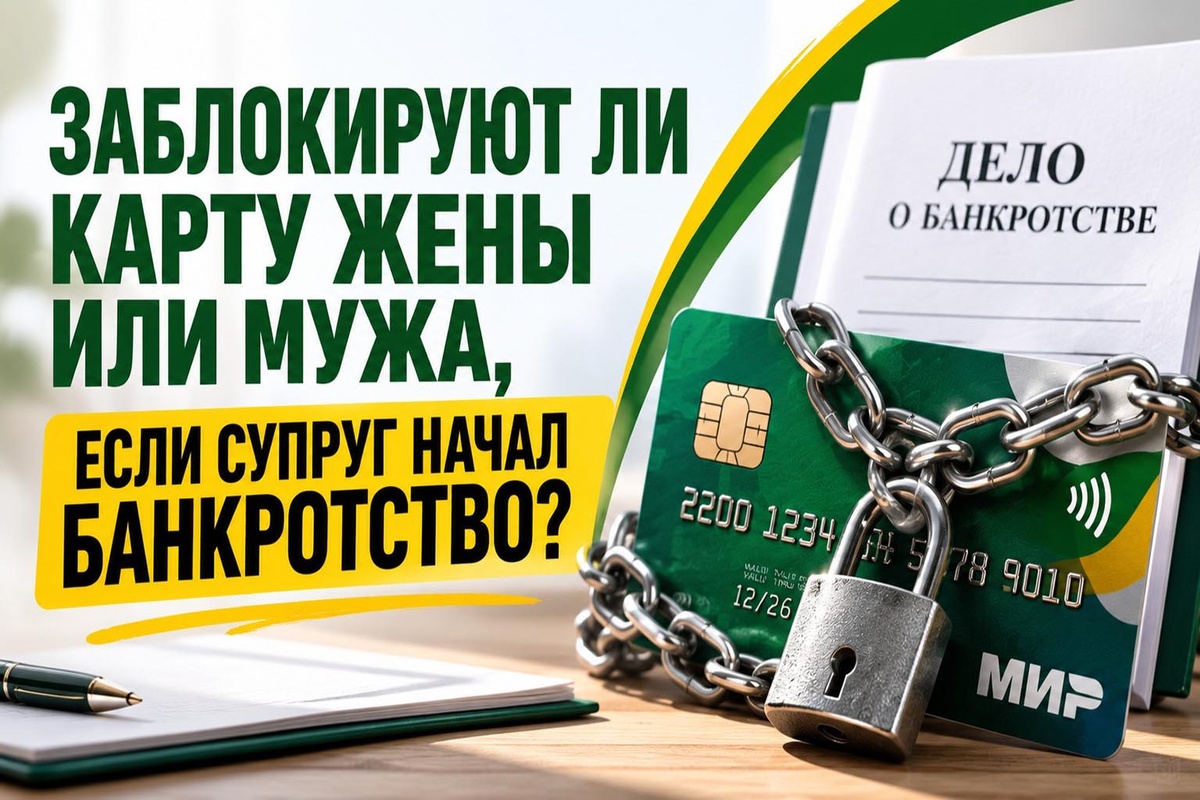 Заблокируют ли карту супруга при банкротстве